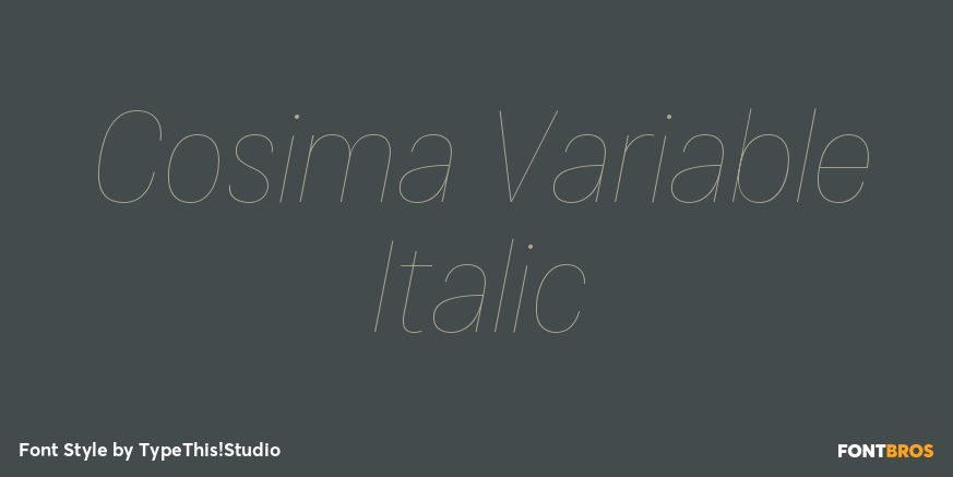 Cosima Variable Italic Poster
