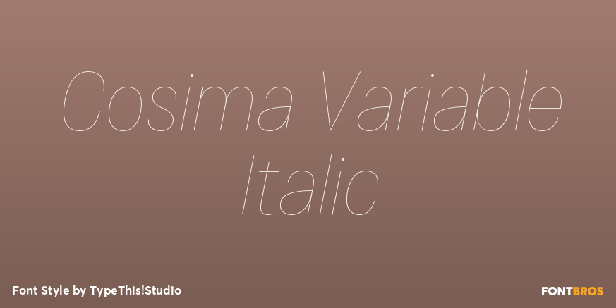 Cosima Variable Italic Poster