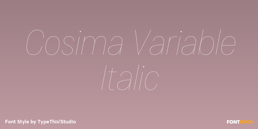 Cosima Variable Italic Poster