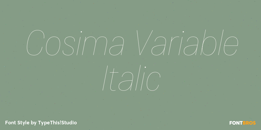 Cosima Variable Italic Poster