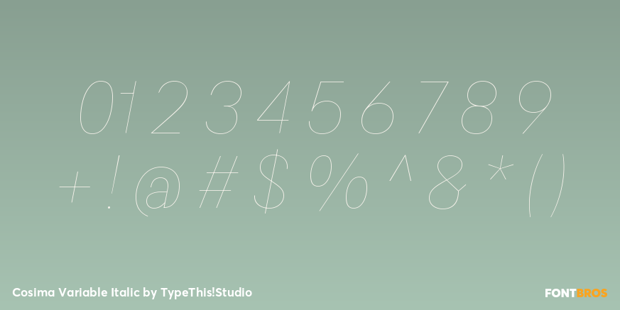 Cosima Variable Italic Font Poster #4