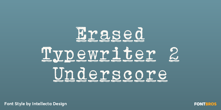 Erased Typewriter 2 Underscore Poster