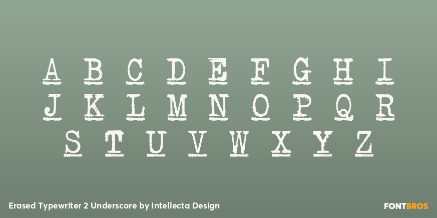 Erased Typewriter 2 Underscore Font Poster #2