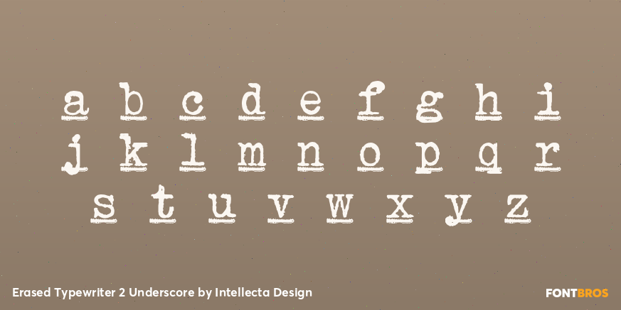 Erased Typewriter 2 Underscore Font Poster #3