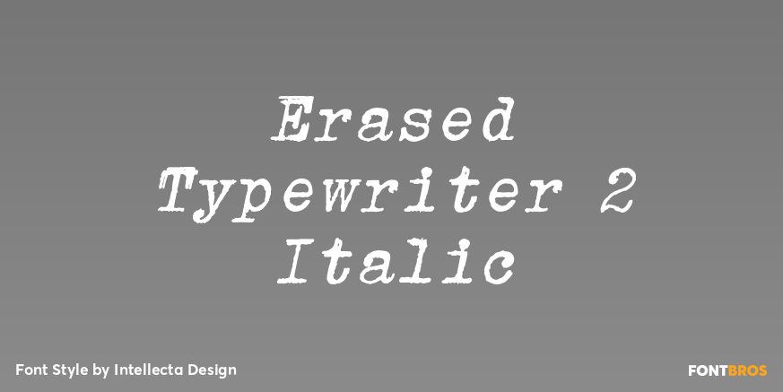 Erased Typewriter 2 Italic Poster