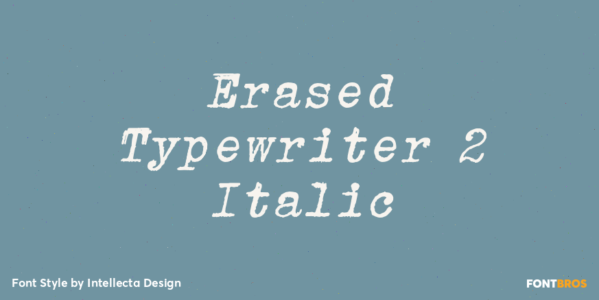 Erased Typewriter 2 Italic Poster