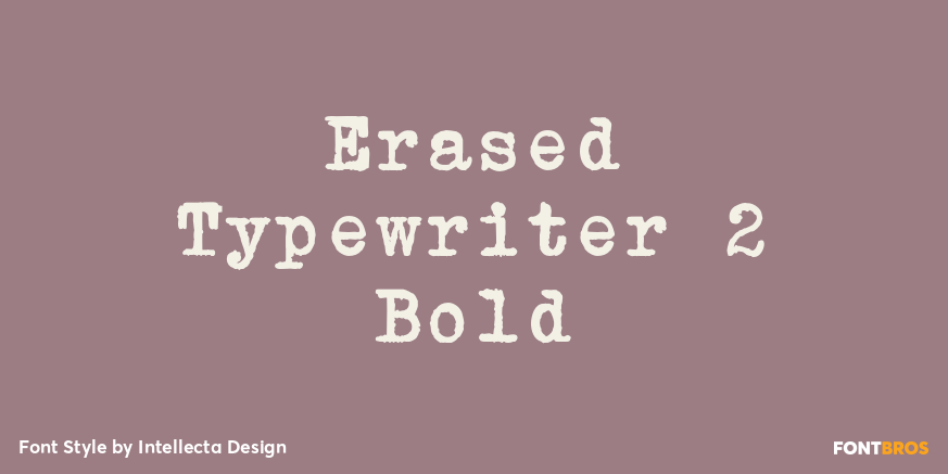 Erased Typewriter 2 Bold Poster