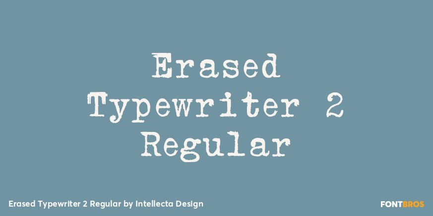 Erased Typewriter 2 Regular Font Poster #1
