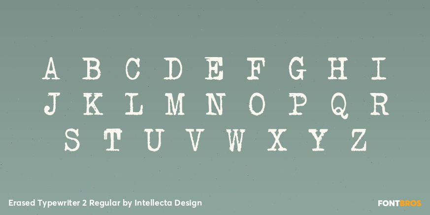 Erased Typewriter 2 Regular Font Poster #2