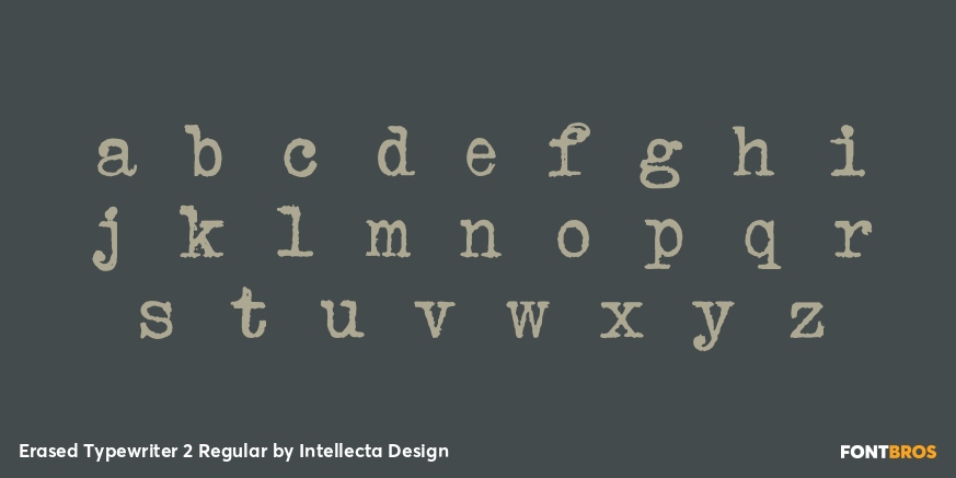 Erased Typewriter 2 Regular Font Poster #3