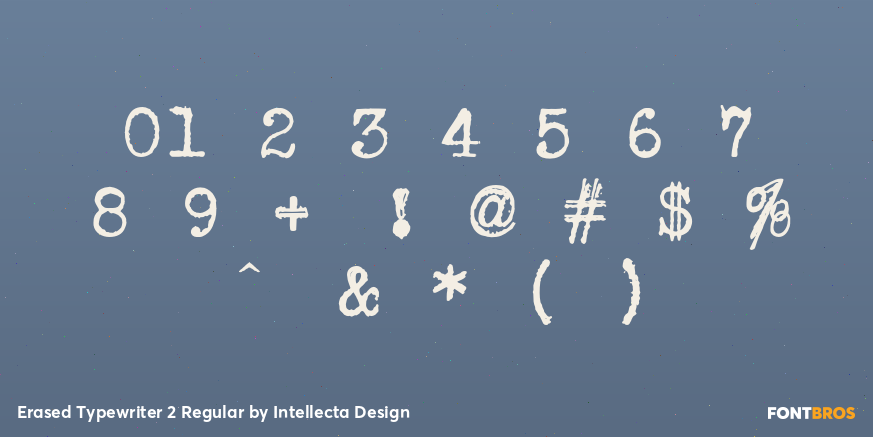 Erased Typewriter 2 Regular Font Poster #4
