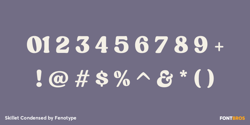 Skillet Condensed Font Poster #1
