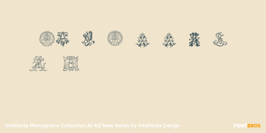 Intellecta Monograms Collection AI AZ New Series Font Poster #1
