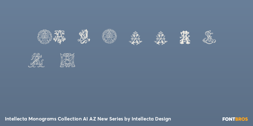 Intellecta Monograms Collection AI AZ New Series Font Poster #4