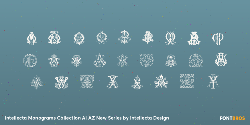 Intellecta Monograms Collection AI AZ New Series Font Poster #1