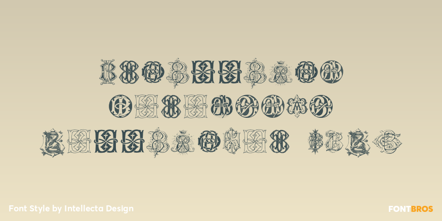 Intellecta Monograms Collection BACE Font Poster #1