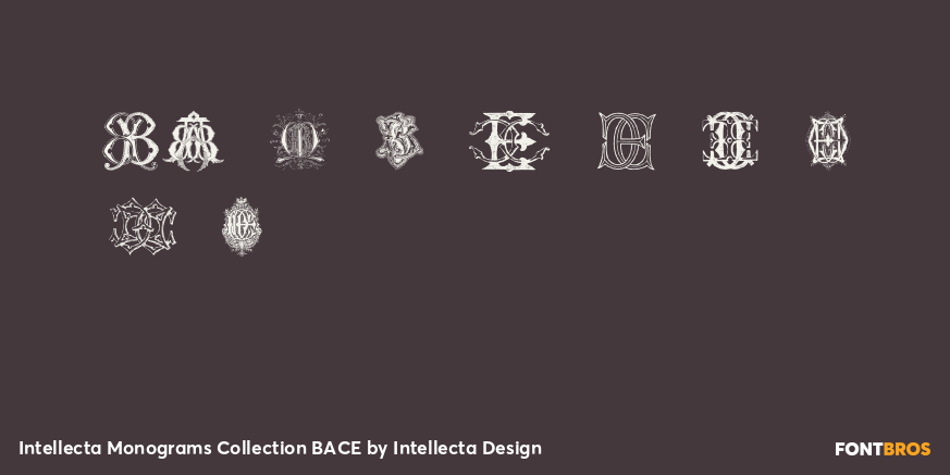 Intellecta Monograms Collection BACE Font Poster #1