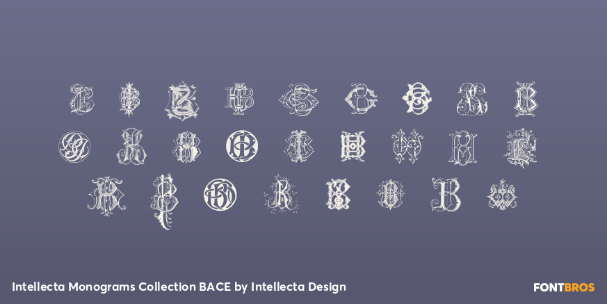 Intellecta Monograms Collection BACE Font Poster #1