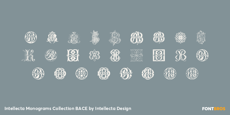 Intellecta Monograms Collection BACE Font Poster #1