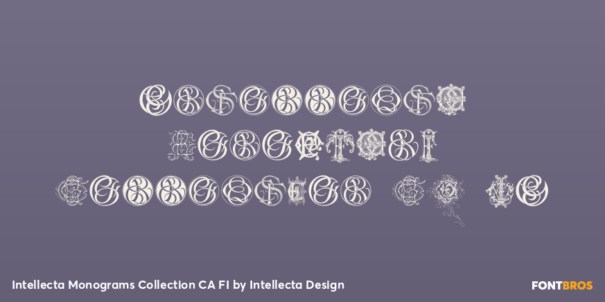 Intellecta Monograms Collection CA FI Font Poster #1