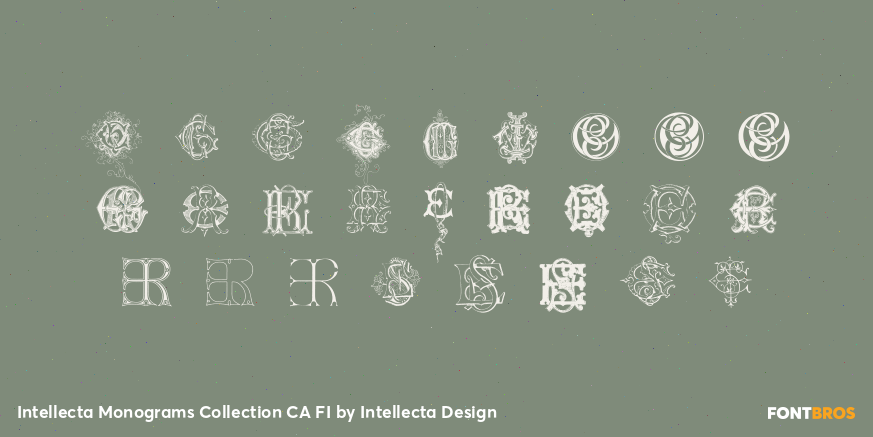 Intellecta Monograms Collection CA FI Font Poster #2