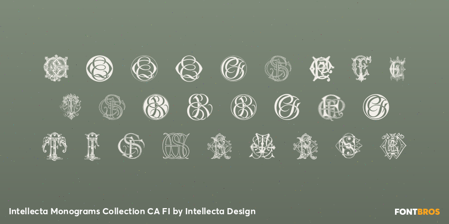 Intellecta Monograms Collection CA FI Font Poster #3