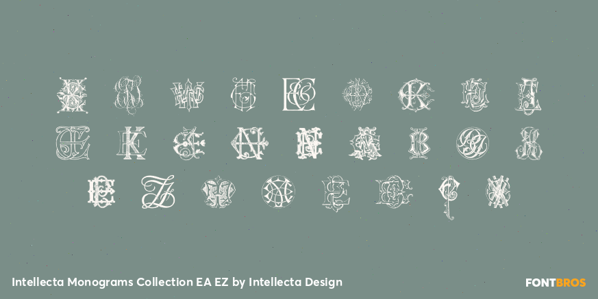 Intellecta Monograms Collection EA EZ Font Poster #1