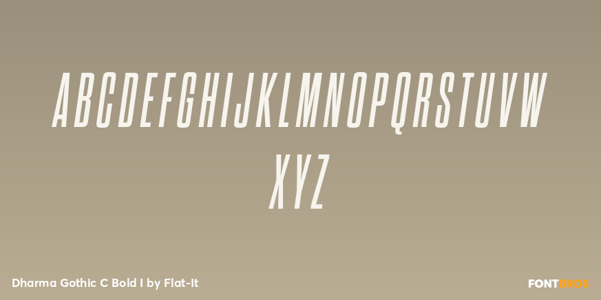Dharma Gothic C Bold I Font Poster #1