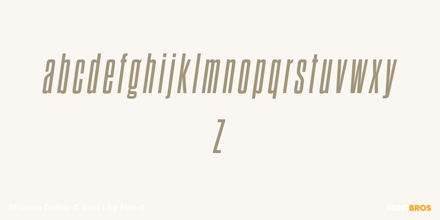 Dharma Gothic C Bold I Font Poster #1