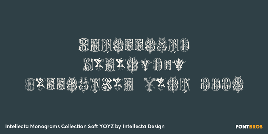 Intellecta Monograms Collection Soft YOYZ Font Poster #1