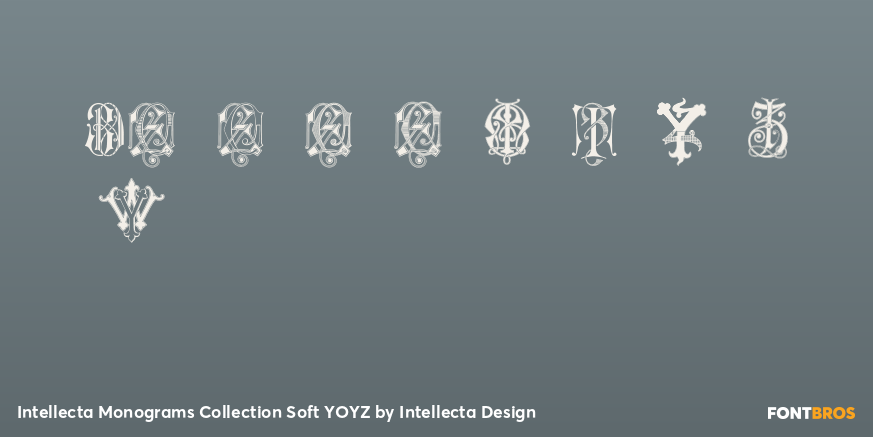 Intellecta Monograms Collection Soft YOYZ Font Poster #4