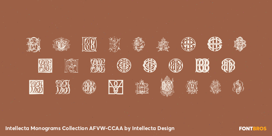 Intellecta Monograms Collection AFVW-CCAA Font Poster #3