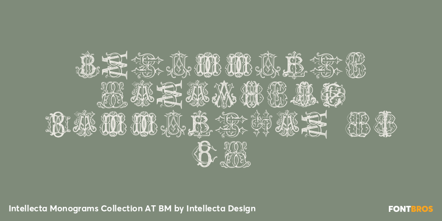 Intellecta Monograms Collection AT BM Font Poster #1
