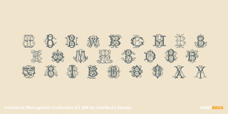 Intellecta Monograms Collection AT BM Font Poster #2