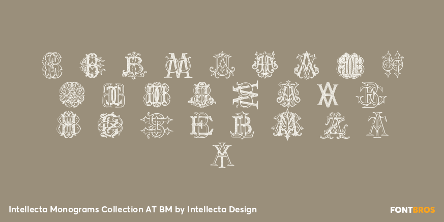 Intellecta Monograms Collection AT BM Font Poster #3