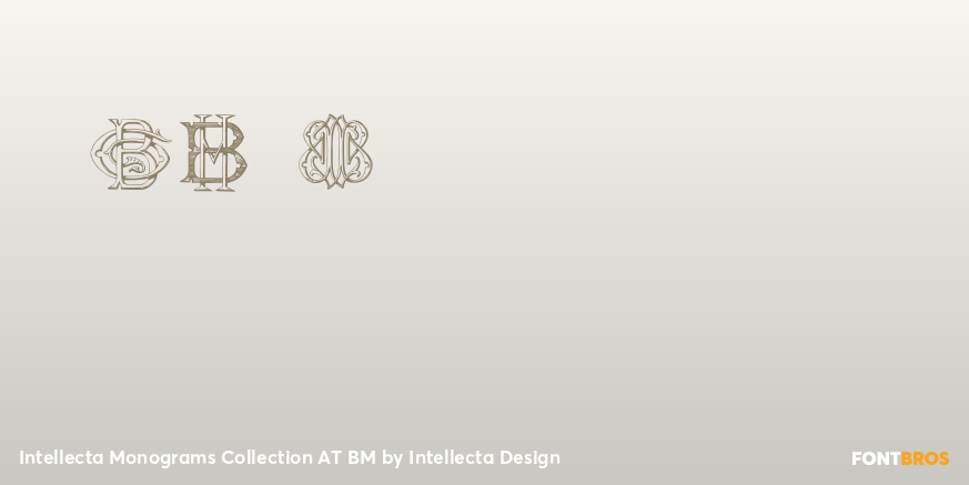 Intellecta Monograms Collection AT BM Font Poster #4