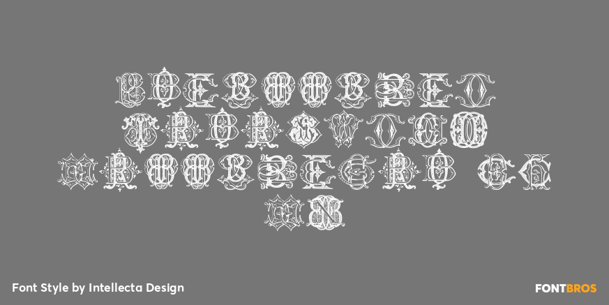 Intellecta Monograms Collection BN CH Font Poster #1