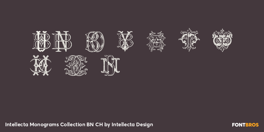 Intellecta Monograms Collection BN CH Font Poster #1