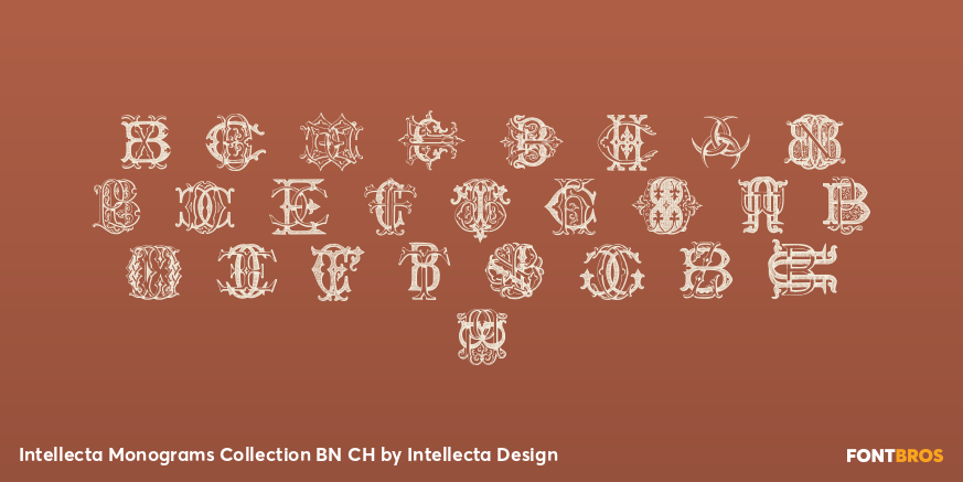 Intellecta Monograms Collection BN CH Font Poster #2