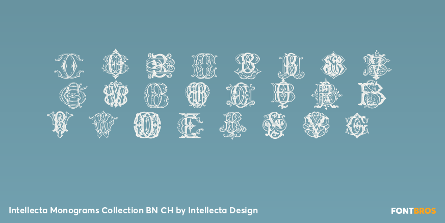 Intellecta Monograms Collection BN CH Font Poster #3