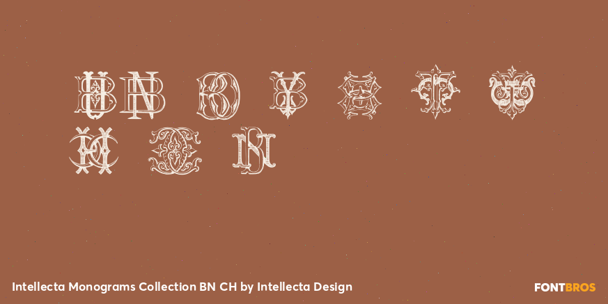 Intellecta Monograms Collection BN CH Font Poster #4