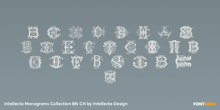 Intellecta Monograms Collection BN CH Font Poster #1