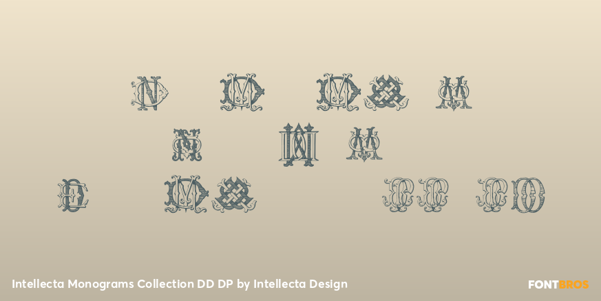 Intellecta Monograms Collection DD DP Font Poster #1