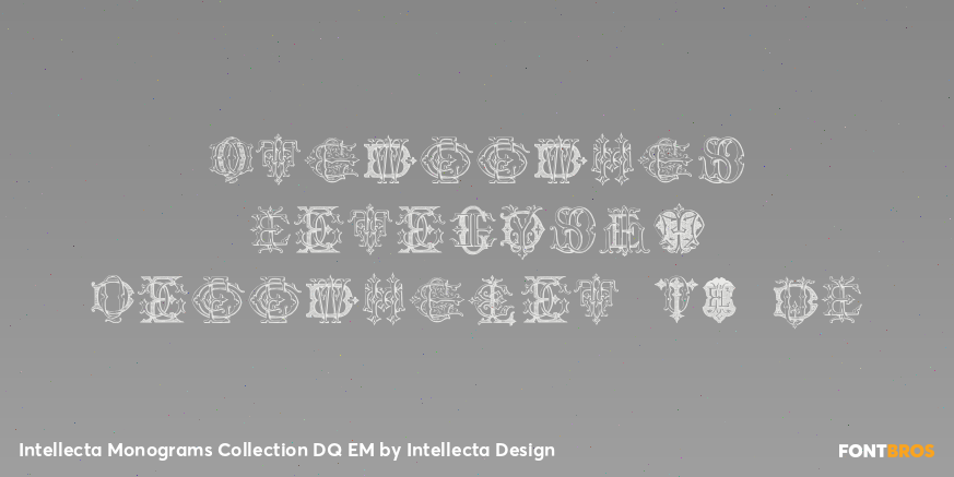 Intellecta Monograms Collection DQ EM Font Poster #1