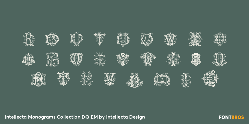 Intellecta Monograms Collection DQ EM Font Poster #2