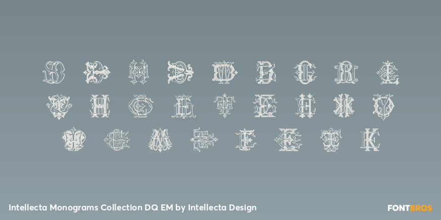 Intellecta Monograms Collection DQ EM Font Poster #3
