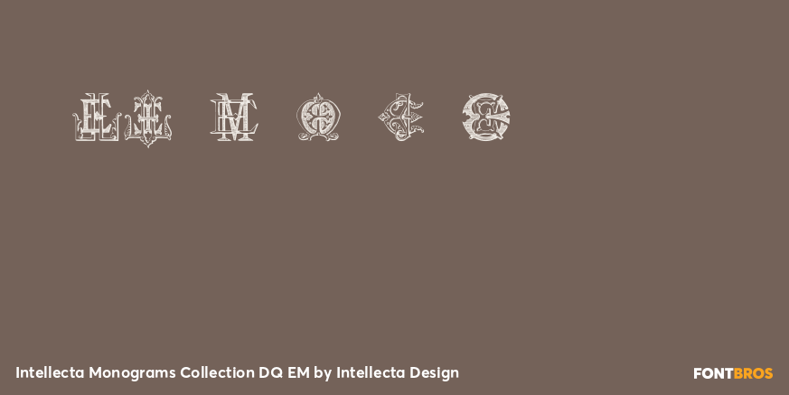 Intellecta Monograms Collection DQ EM Font Poster #4