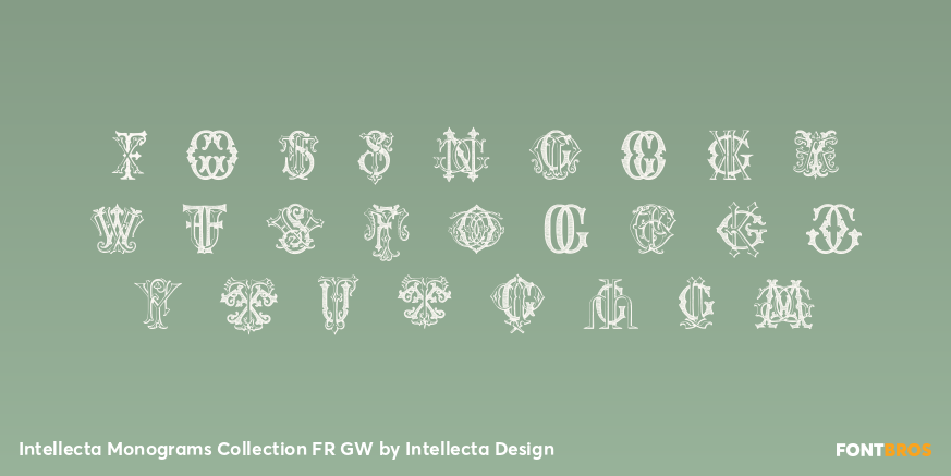 Intellecta Monograms Collection FR GW Font Poster #3