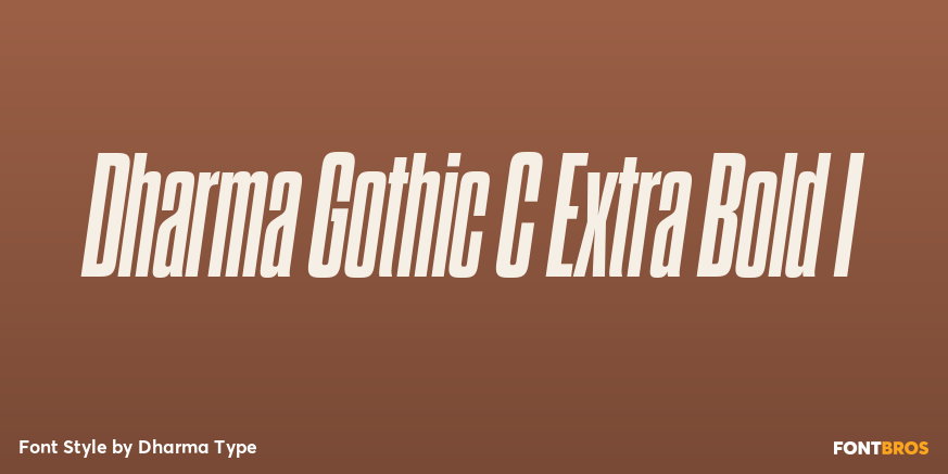 Dharma Gothic C Extra Bold I Font Poster #1