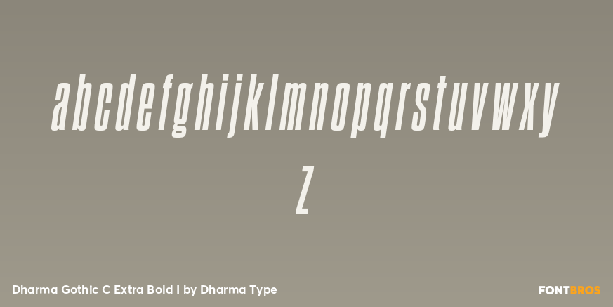Dharma Gothic C Extra Bold I Font Poster #3